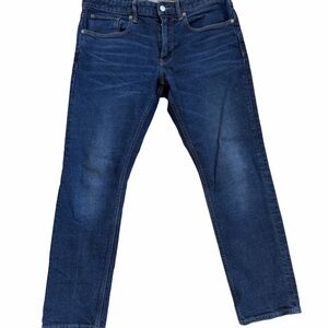 Bonobos Men's Slim Straight Jeans Size 32x27, Mid-Rise, Dark Wash, Blue EUC